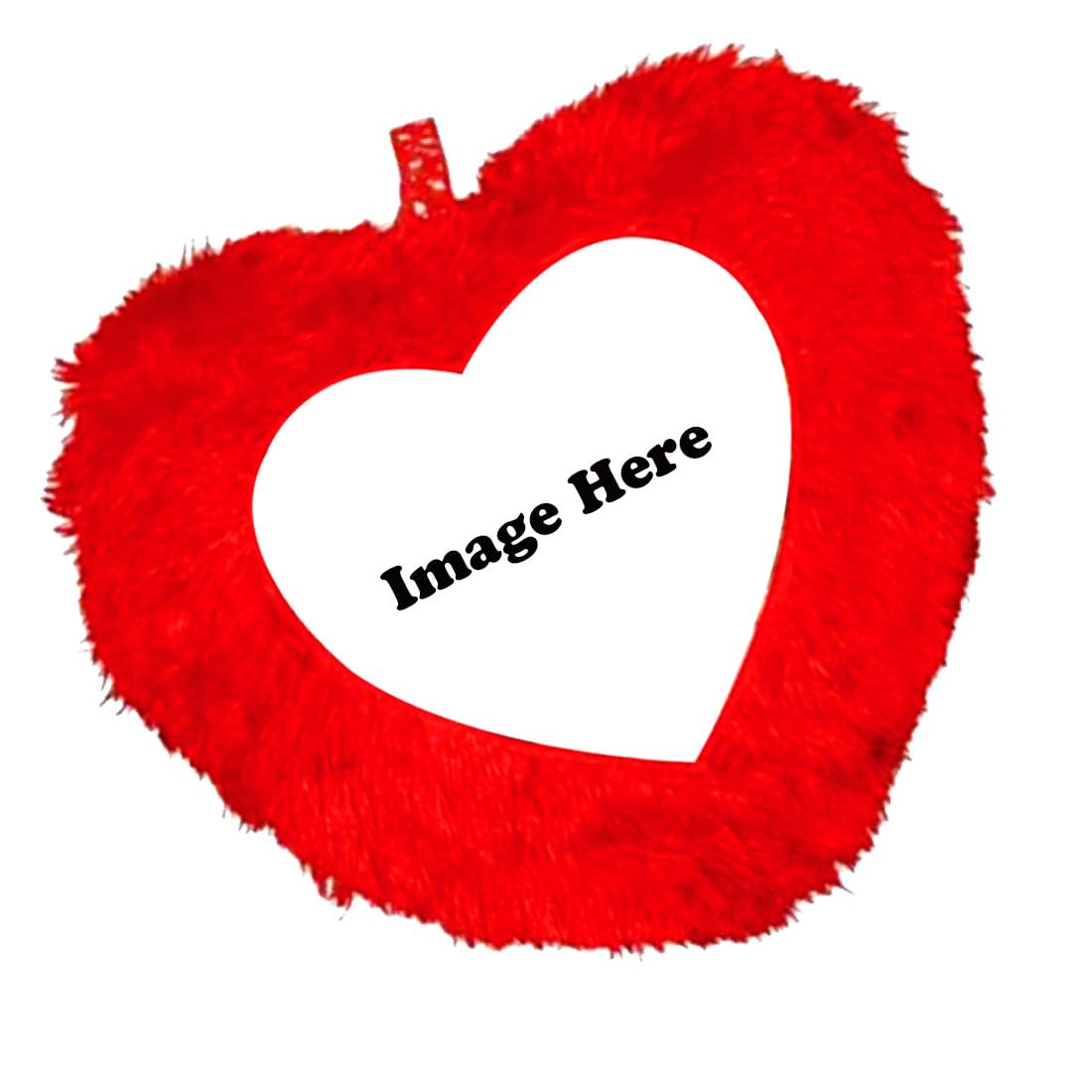 Heart Shape Fur Cushion with Photo Printed, Gift for All Occasions - Image 2