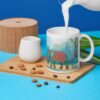 Artistic Elephant Design Ceramic Cup – Perfect Gift Choice