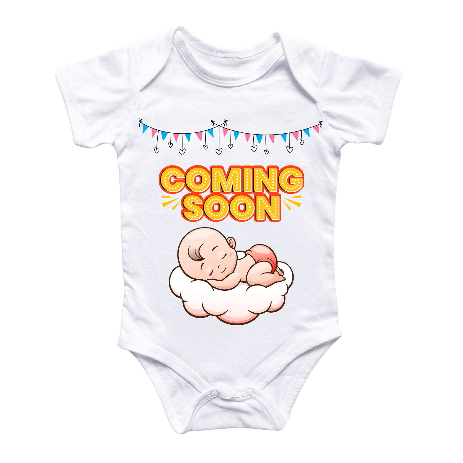 “COMING SOON” Baby Romper | Cute Baby Announcement Bodysuit | Gift for Expecting Parents | Newborn Reveal Outfit