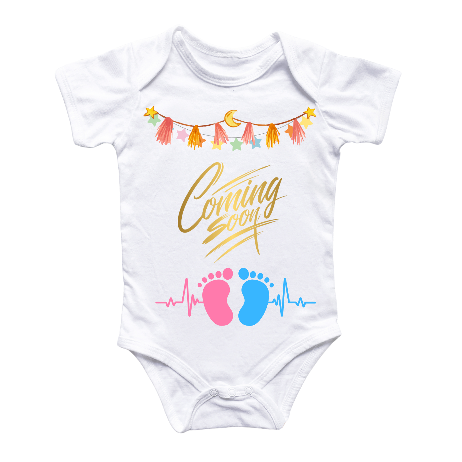 Our Little Miracle 'Coming Soon' | Baby Reveal Cotton Romper